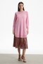 Side ovel rayon tunic pink
