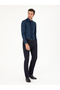 Navy Blue Slim Fit Cotton Classic Shirt 50287784-Vr033 - 4