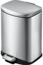 Della Stainless Steel Rectangular Step Waste Bin with Soft Close Lid, 12-Liter