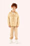 Boy's Beige Jacket with Pocket Detail