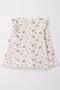 Girl's Long Sleeve T-Shirt Floral Ruffle Shoulder 2-6 Years, White - 2