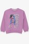 Girl's Sweatshirt Sequined Printed, Age 9-14, Purple