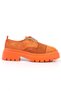 Slade Orange Nubuck Women's Ballerina Stone Lace-up Shoes - 2