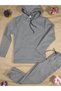 Unisex Gray Thick Regular Tracksuit Set - 4
