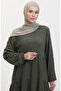 Bürümcük fabric pleated dress 1048-03 khaki - 3