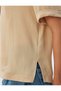 Short Sleeve Blouse Jacket with Collar and Buttons, Textured - 5