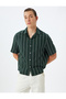 Short Sleeve Shirt Boxy Turn-Down Collar Cotton - 3