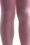 Girl's Cotton Chain Pattern Pantyhose Pink - 3