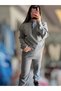 Unisex Gray Thick Regular Tracksuit Set