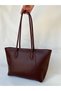 Claret Red Women's Large Wide Bag Briefcase School Business Bag Shoulder and Hand Bag Laptop University Sports Bag - 5