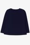 Girl's Long Sleeve T-Shirt with Pockets and Bunny Print, Age 1.5-5, Navy Blue - 2