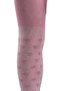 Girl's Cotton Heart Pattern Pantyhose Pink - 3