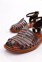 Women's Ankle Belt Tie Back Closed Sandals Dark Brown 4123289 - 4