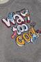 Boy's Tracksuit Set with 3D Lettering Print, Ages 1.5-5, Dark Gray Melange - 6