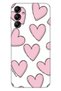 Case for Samsung Galaxy A54 Silicone Patterned Illustrated Uv Cover Pink Striped Hearts - 2