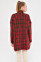 Women's Red Long Patterned Knitwear Cardigan Arm-25K 012005 - 6