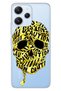 Xiaomi Redmi 12 Case Camera Protected Silicone Patterned Illustrated Cover Skeleton Caution