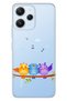 Xiaomi Redmi 12 Case with Camera Protection Silicone Patterned Illustrated Cover Birds