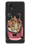 Xiaomi Redmi Note 12S Compatible Case with Camera Protection Silicone Patterned Picture Cover Cat on Vacation