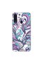 Case for Samsung Galaxy A20S Tioseries Illustrated Silicone Blue Mandala