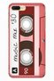 iPhone 7 Plus 8 Plus Case Illustrated Silicone - Pink Cassette Tape Stock228