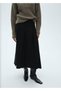 Large pleated midi skirt
