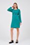 Maternity Long Sleeve Mini Length Chiffon Evening Dress Green