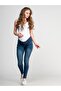 Pregnant Skinny Jeans with Bottom Abdominal Support Blue - 2