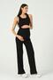 Pregnant Zero Sleeve High Waist Corded Fabric Set Black - 4