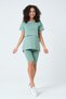 Pregnant Women Breastfeeding Detailed Adjustable Waist Short Sleeve Leggings Set Çağla - 4