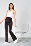 Maternity Stretchy Belly Band Adjustable Waist Spanish Jersey Pants Black - 3