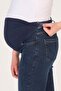 Pregnant Mom Fit Jeans Dark Navy Blue - 5