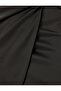 Satin Skirt Midi Length Double Breasted Slit Detailed Bow Tie Slim Fit - 6