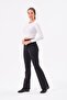 Clothing High Waist Gathering Spanish Leggings Black - 4