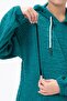 Pregnant Breastfeeding Detailed Hooded Sweatshirt Green - 4