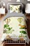 Green Nature Patterned Single Baby Kids Bedding Set - 2