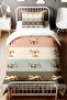 Toy Striped Airplanes Patterned Single Baby Kids Bedding Set - 2
