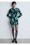 Patterned Short Dress - 2