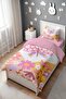 Daisy Pink Butterfly Patterned Single Baby Kids Bedding Set - 3