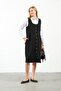 Maternity Zero Sleeve Front Button Gilet Dress Black - 2