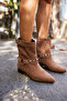 Matic Women's Nude Genuine Leather Suede Boots - 8