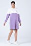 Maternity Color Block Sweat Dress Lila - 2