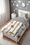 Lines and Animals Patterned Single Baby Kids Bedding Set - 3