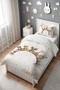 Sitting Cute Friends Patterned Single Baby Kids Bedding Set - 3