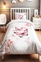 Pink Butterflies Patterned Single Baby Kids Bedding Set