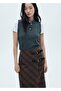 Double Belt Checkered Skirt