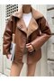 Women's Short Funny Leather Jacket Coat - 4