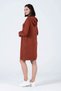 Maternity Steel Knitted Breastfeeding Detailed Hooded Dress Tiles - 6
