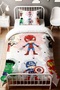 Little Super Heroes Patterned Single Baby Kids Bedding Set - 2