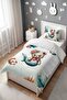 Mermaid Teddy Bear Patterned Single Baby Kids Bedding Set - 3
